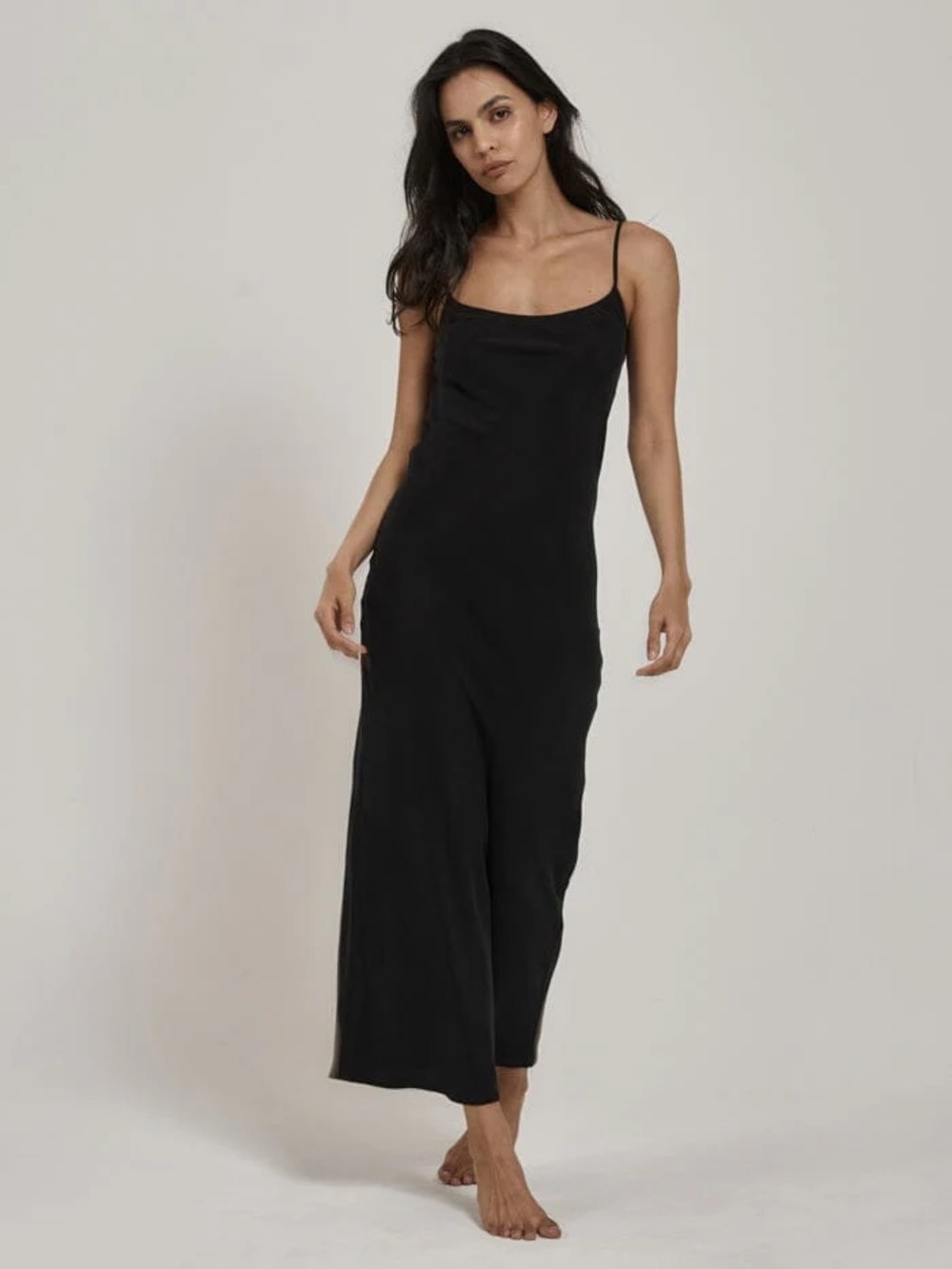 THRILLS Naomi SLIP DRESS Antique Black Size 6 US2